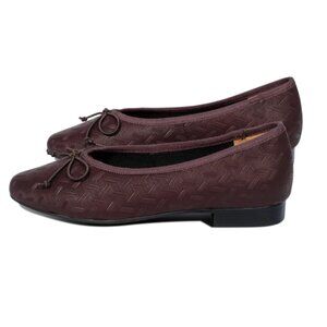 NEW Marzella Polina Wine Geometric Ballet Flats Size 39 US 8.5